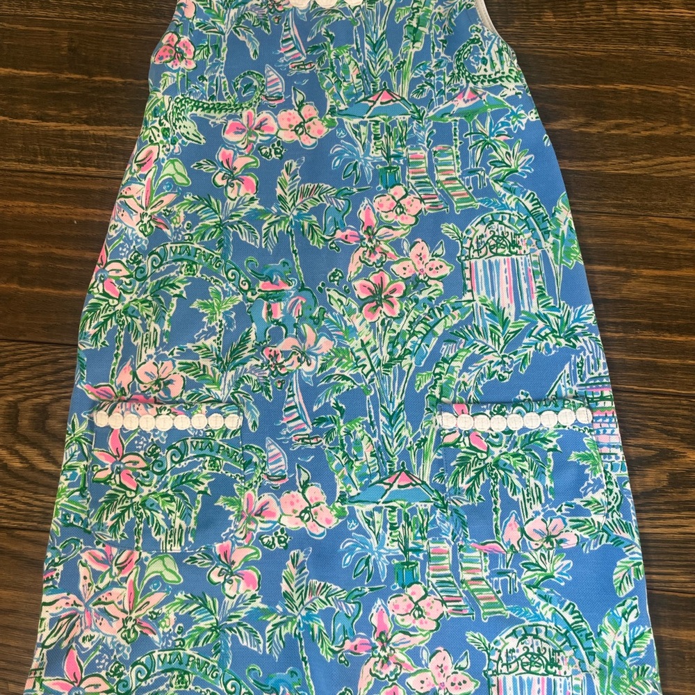 Lilly Pulitzer Blue and Green Tropical Dress